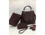 3 Piece Leather Handbags Set 