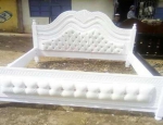 Buttoned Bed White 6 x 6 