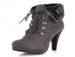 Fancy Lace-Up Stiletto Heel Ankle Boots